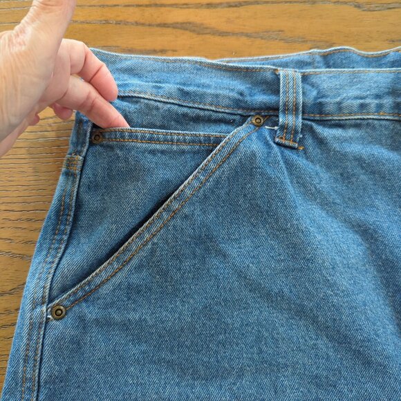 Vintage inspired Smith’s Workwear Carpenter Jeans Men’s 40x32 Blue Denim - Picture 10 of 14